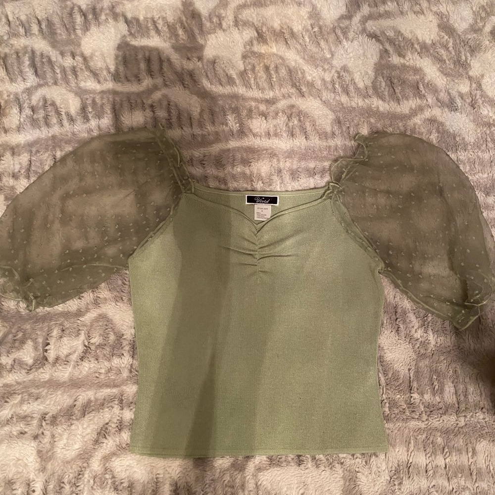 Green Mesh Top
